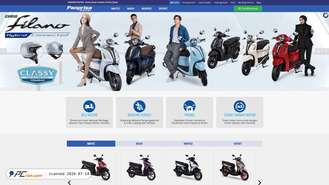 Screenshot of yamahadepok.com