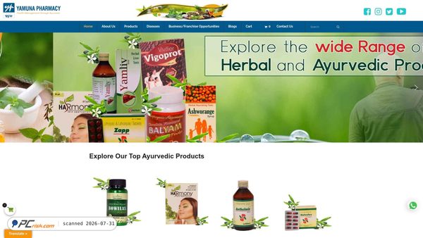 yamunapharmacy.com screenshot