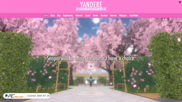 yanderesimulator.com screenshot