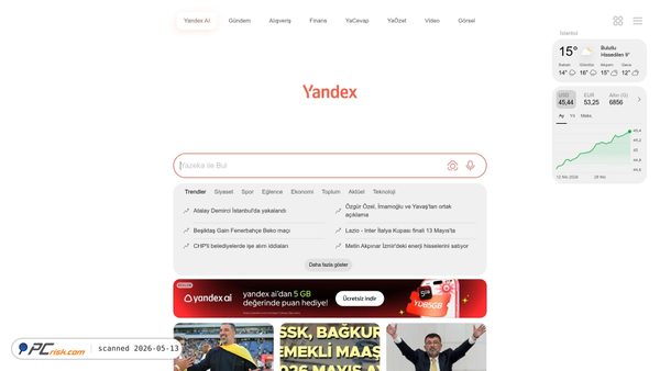 yandex.com.tr screenshot