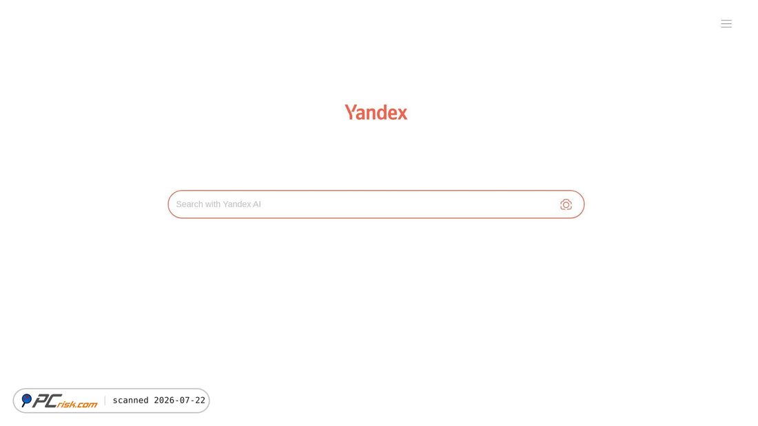 Screenshot von yandex.com
