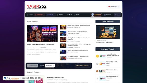 Screenshot di yasir252.com