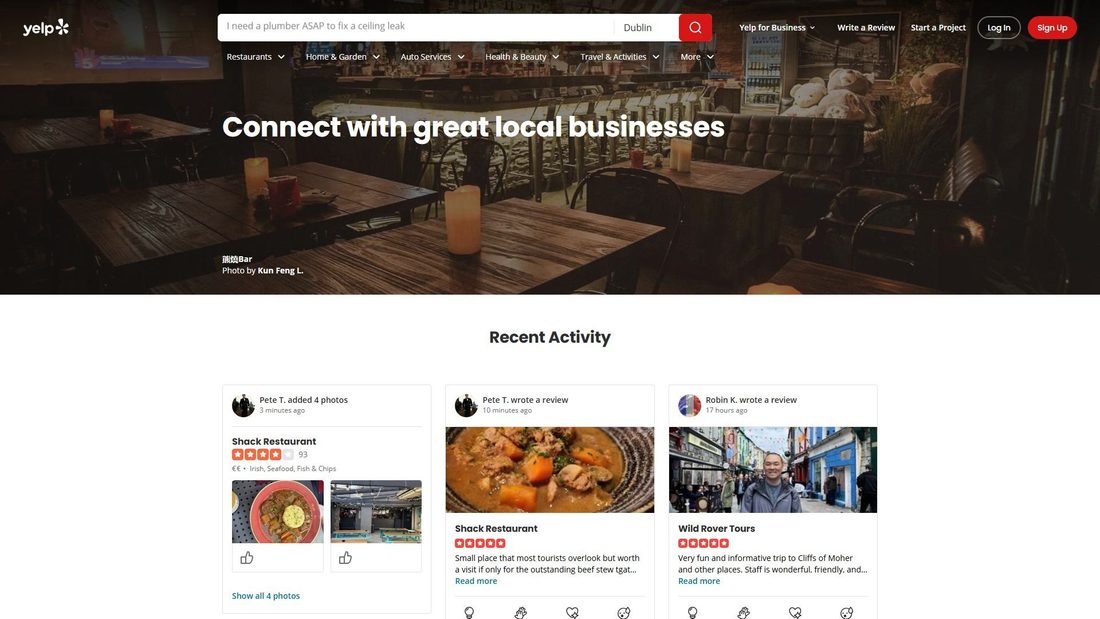 Screenshot di yelp.com