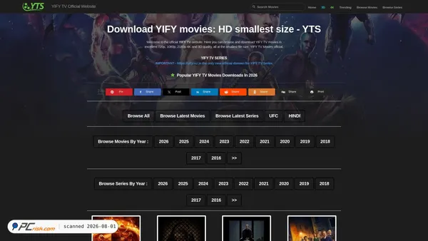 yify.sc screenshot