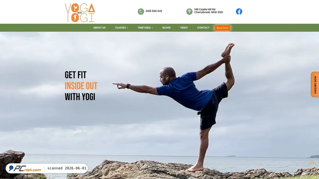 Screenshot of yogawithyogi.com.au