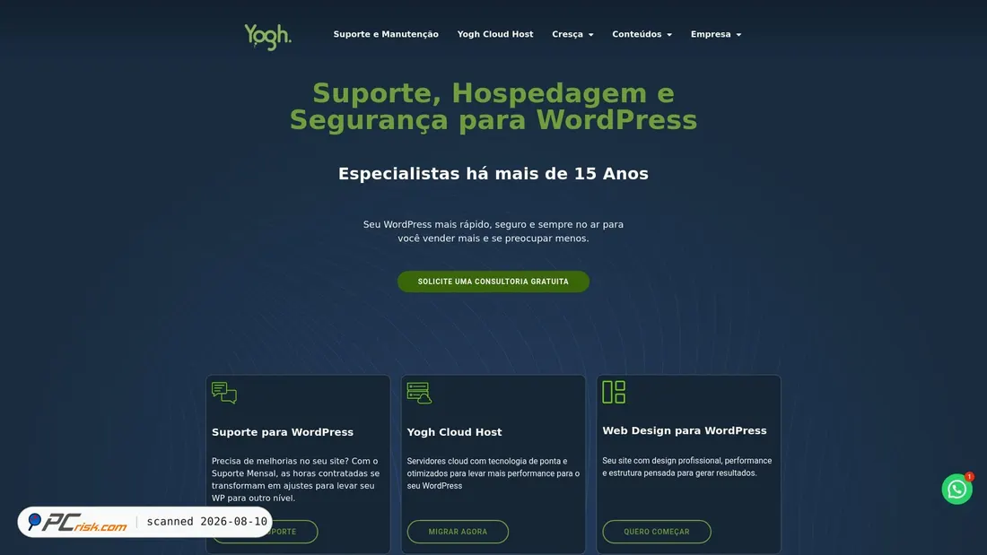 Screenshot of yogh.com.br