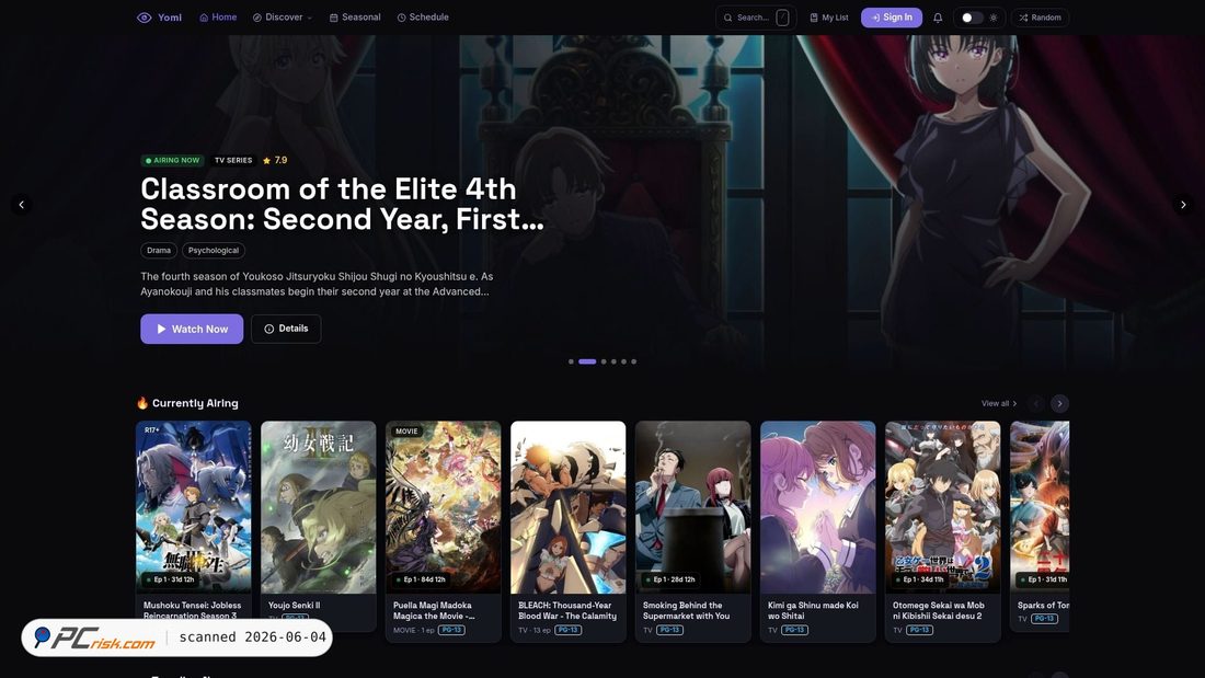 Screenshot of yomi.to
