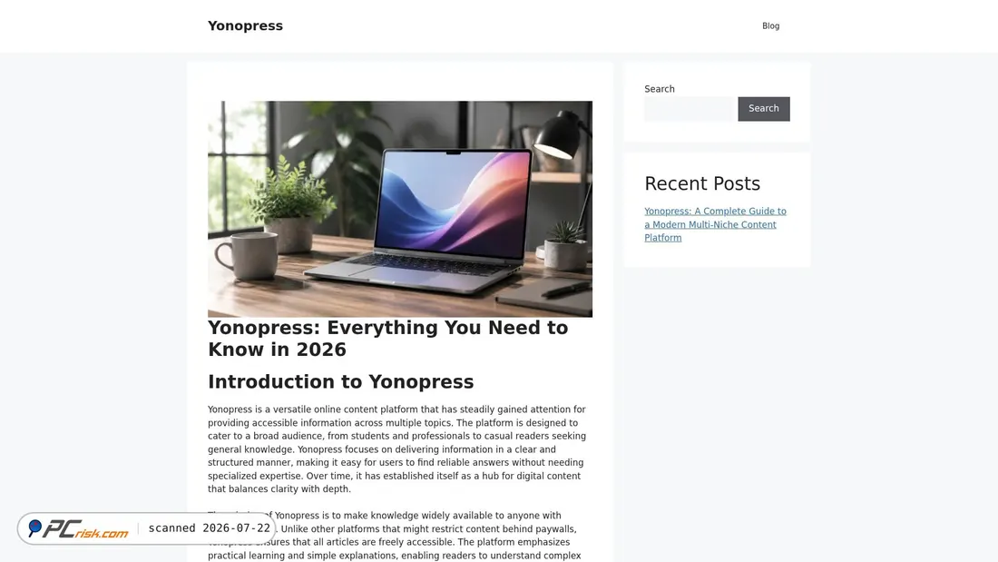 Screenshot of yonopress.us
