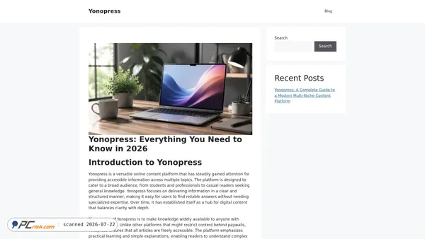 yonopress.us screenshot