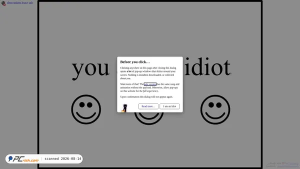 youareanidiot.cc screenshot