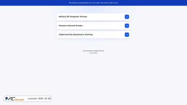 youareanidiot.com screenshot