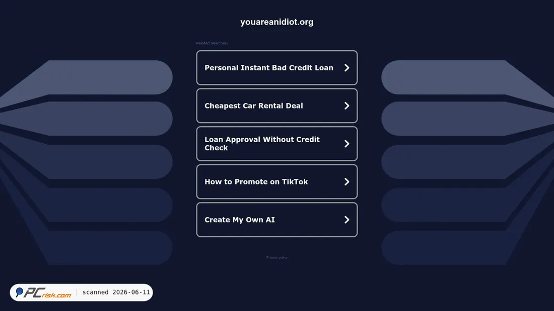 Screenshot of youareanidiot.org