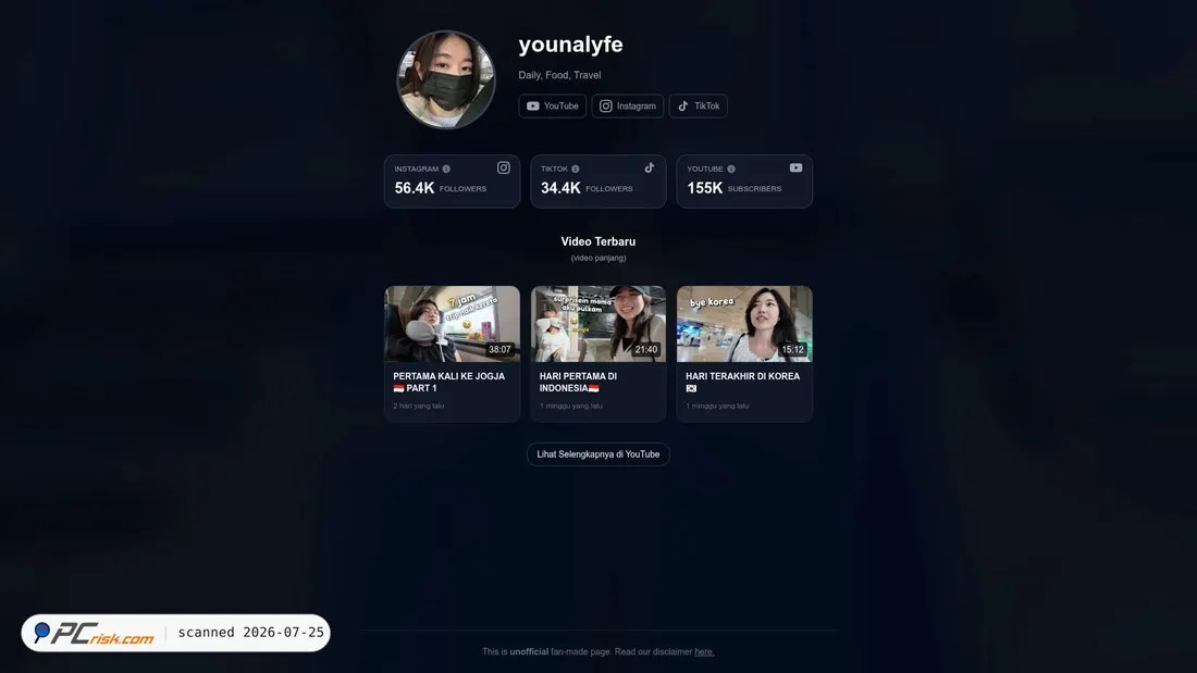 Screenshot of younaverse.xyz