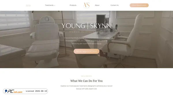 youngskynnaesthetics.com screenshot