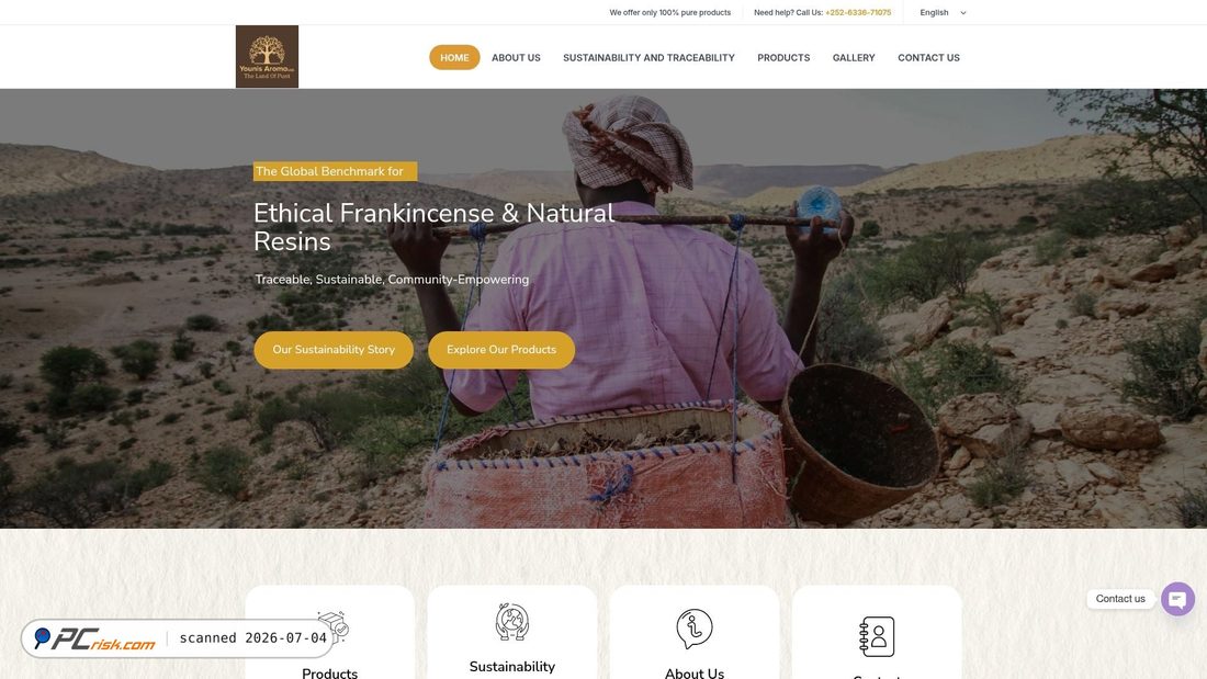 Screenshot of younisaroma.com