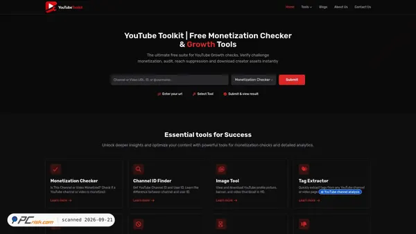 youtubetoolkit.com screenshot