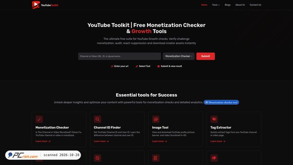youtubetoolkit.com Screenshot