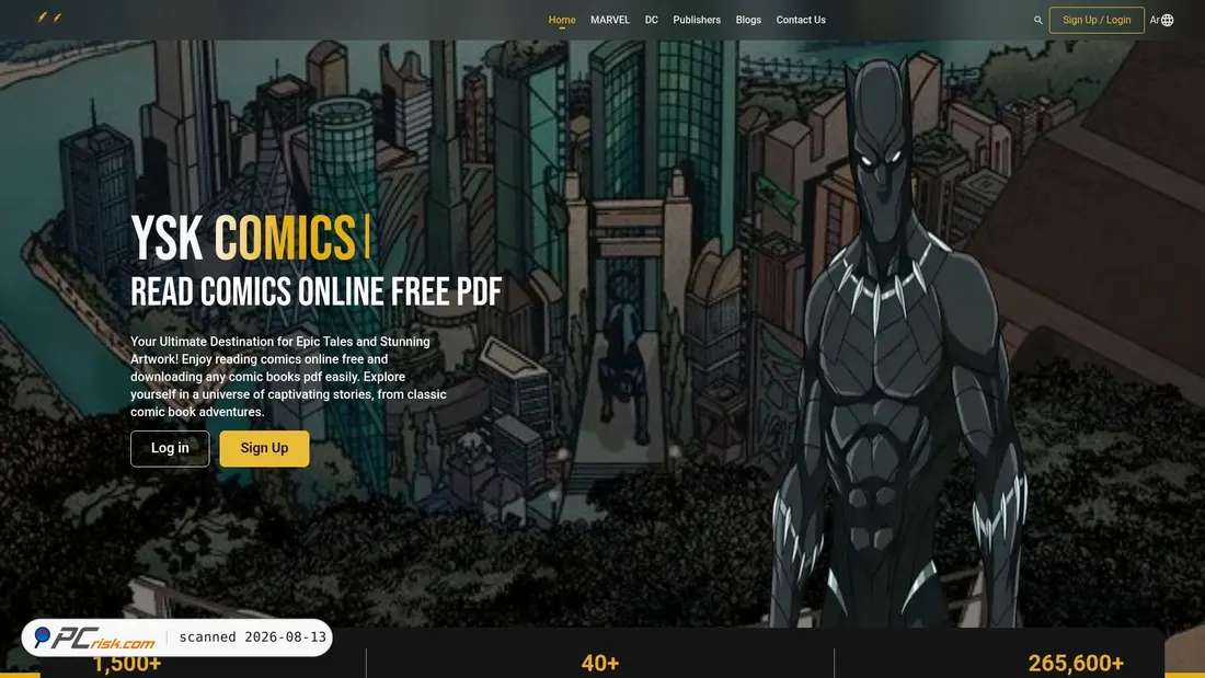 Screenshot von ysk-comics.com