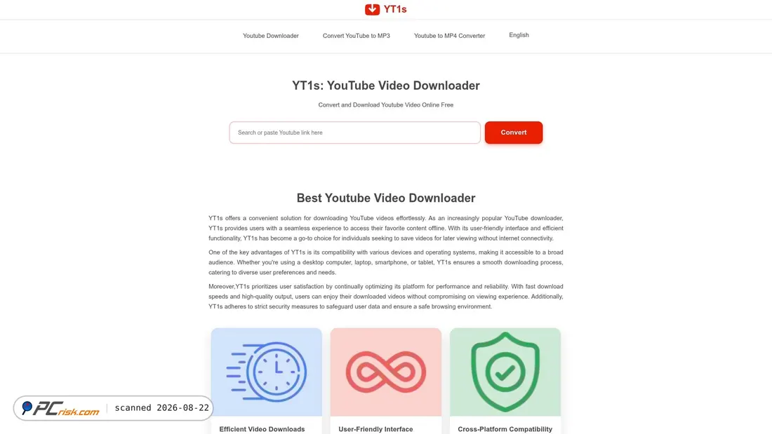 Screenshot of yt1s.com.co