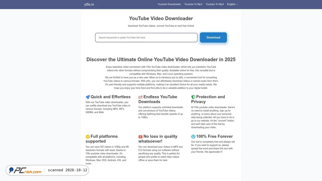 Screenshot of yt5s.in