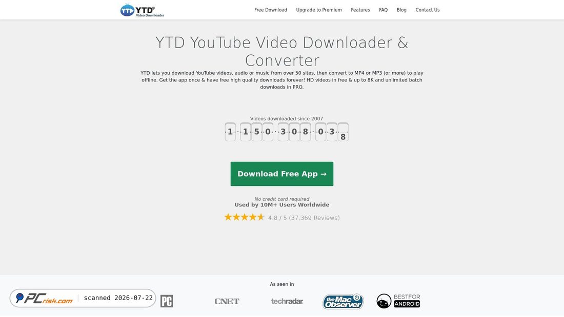 Screenshot of ytddownloader.com