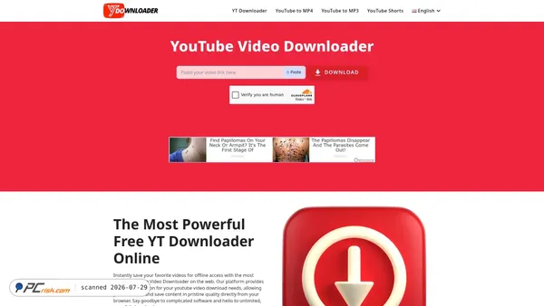 ytdownloader.io screenshot
