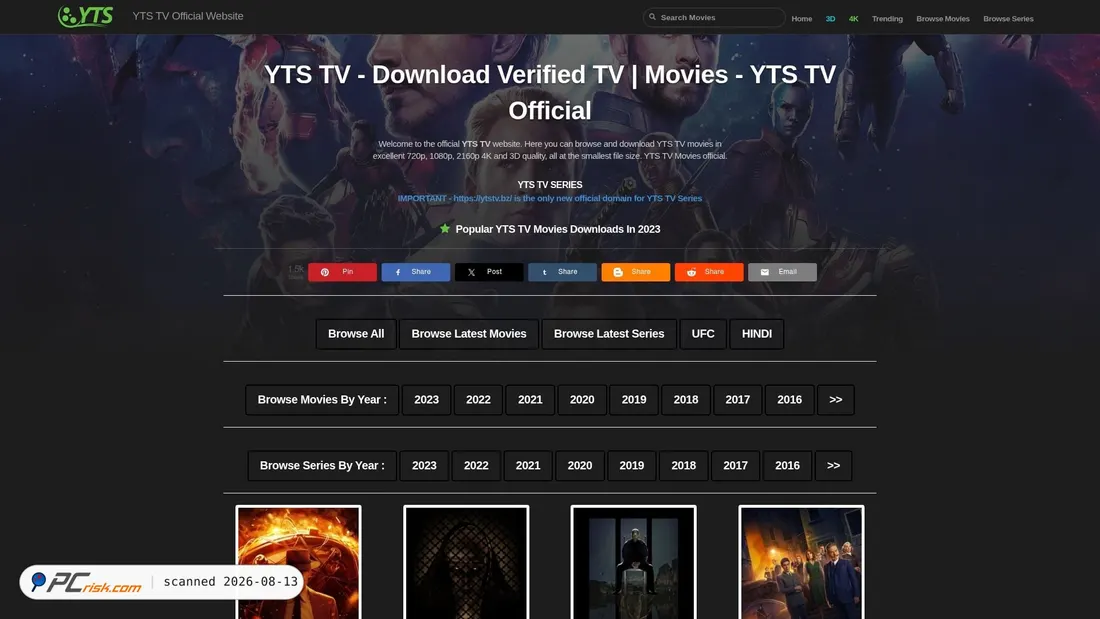 Screenshot of ytstv-official.site