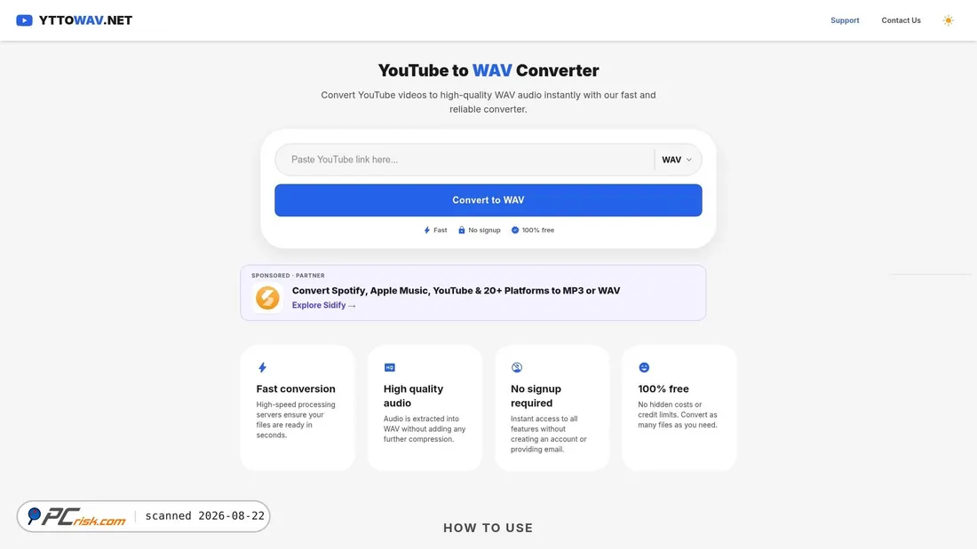 Zrzut ekranu yttowav.net