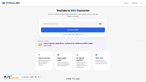 yttowav.net screenshot