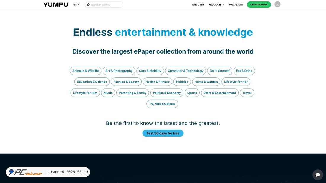 Screenshot von yumpu.com