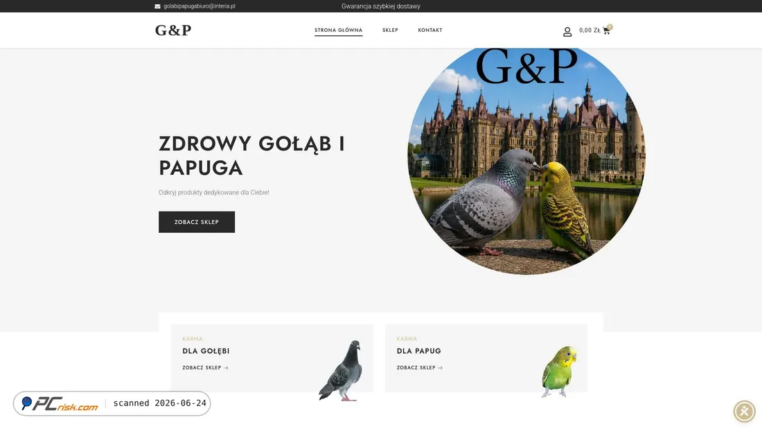 Screenshot of zdrowygolabipapuga.pl
