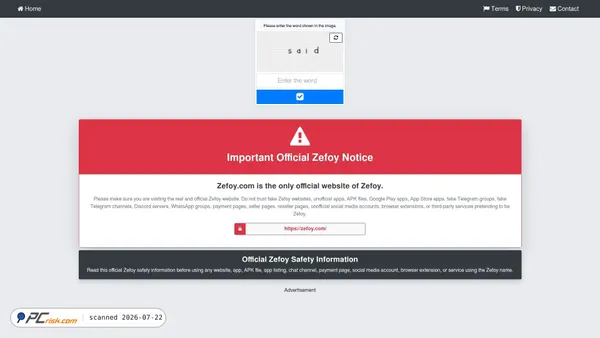 zefoy.com screenshot