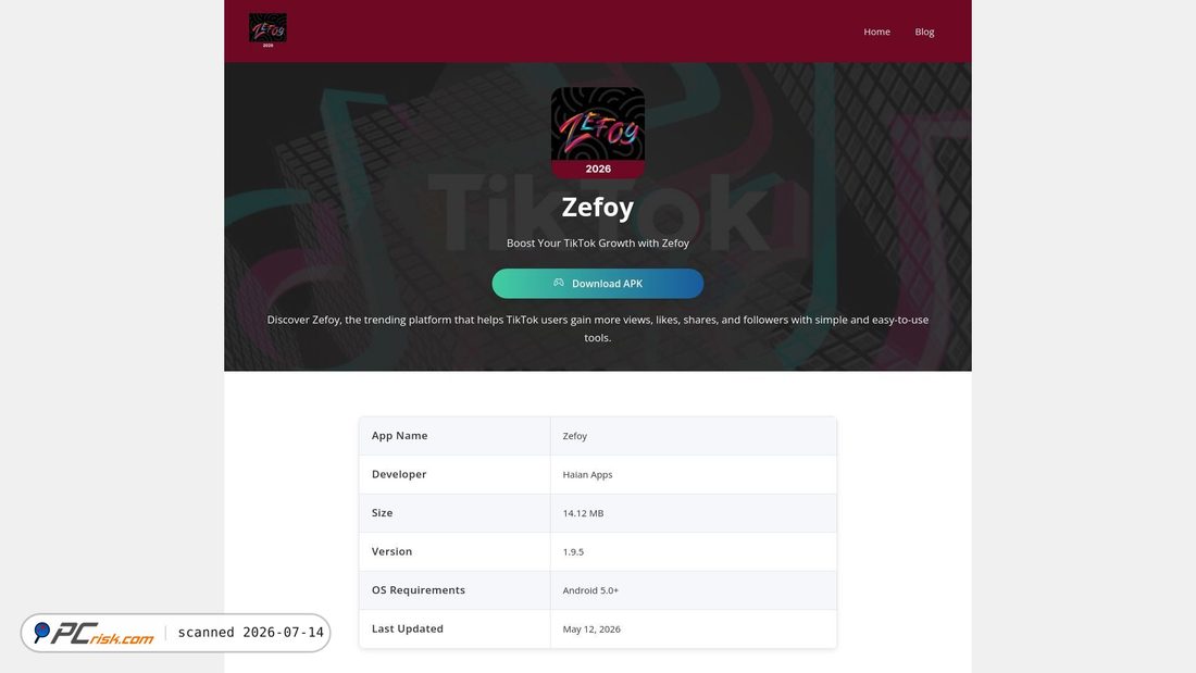 Screenshot of zefoyapp.com
