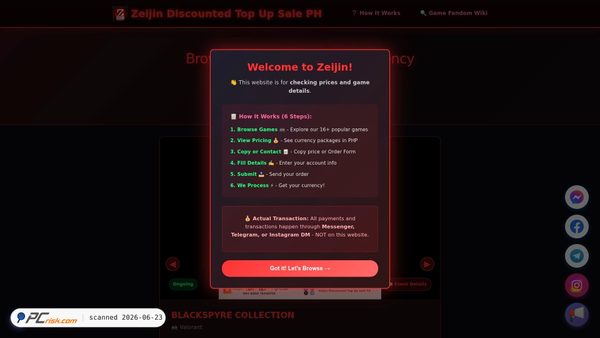 zeijintopup.com screenshot