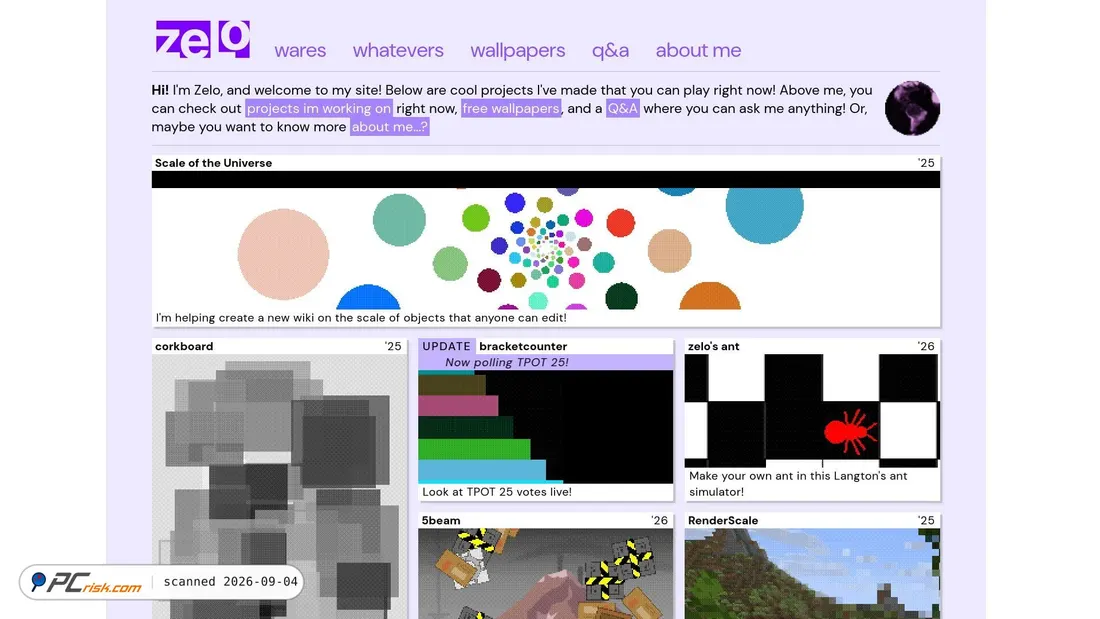 Screenshot von zelo.dev