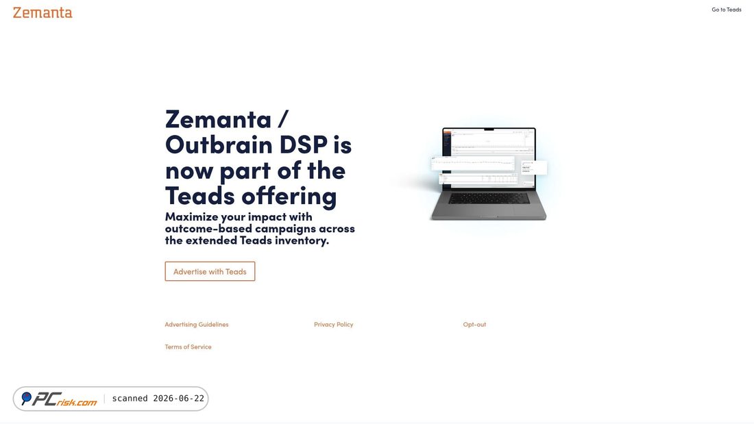 Screenshot di zemanta.com