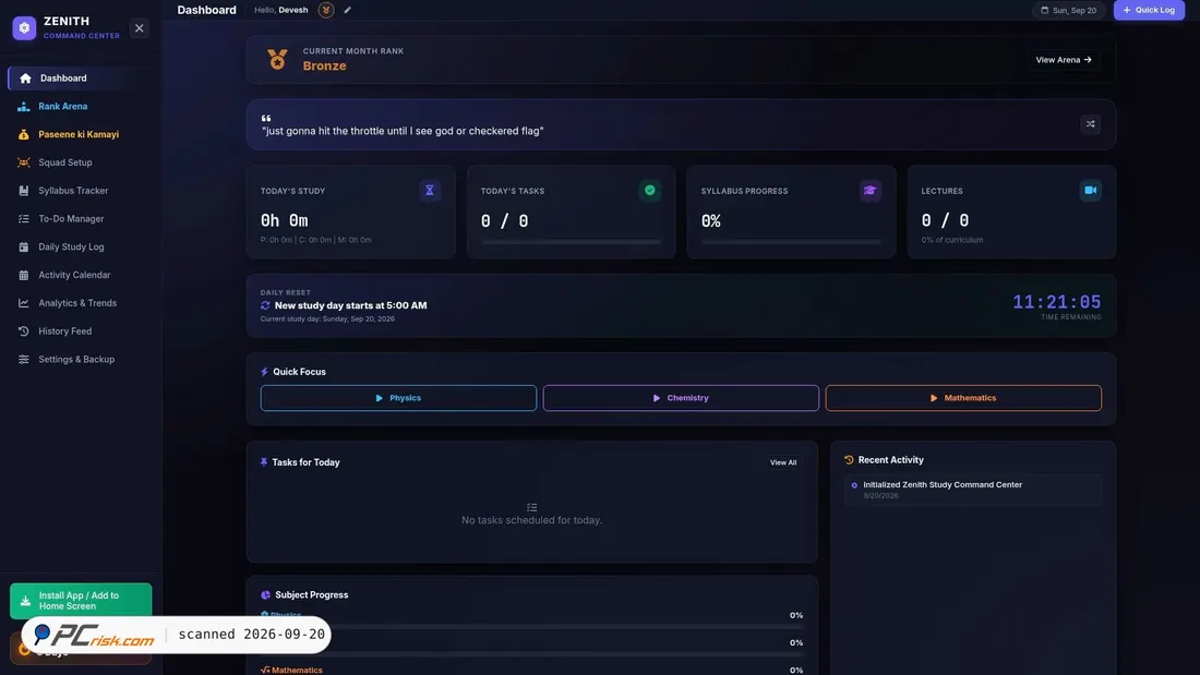 Screenshot of zenithh.great-site.net