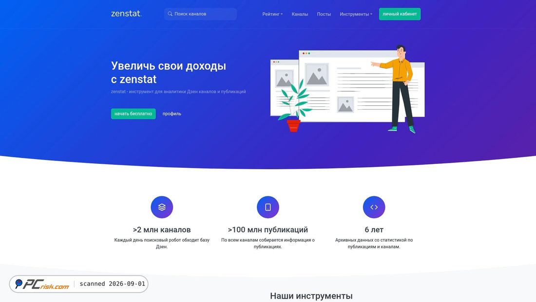 Screenshot von zenstat.ru