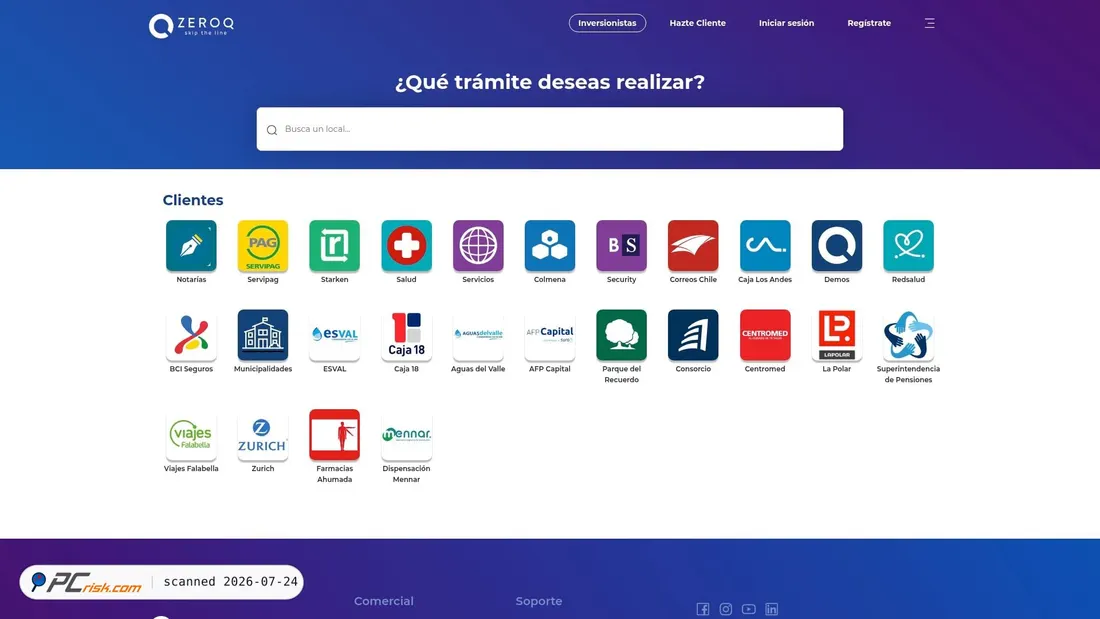 Screenshot of zeroq.cl
