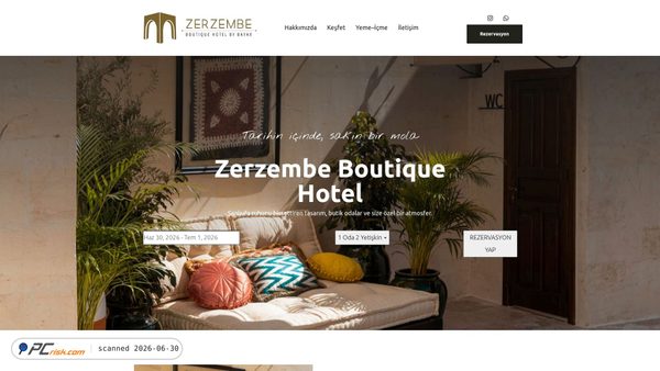 zerzembeboutiquehotel.com screenshot