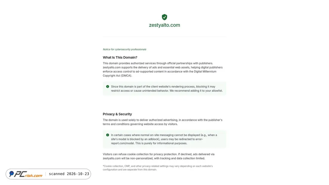 Screenshot of zestyalto.com