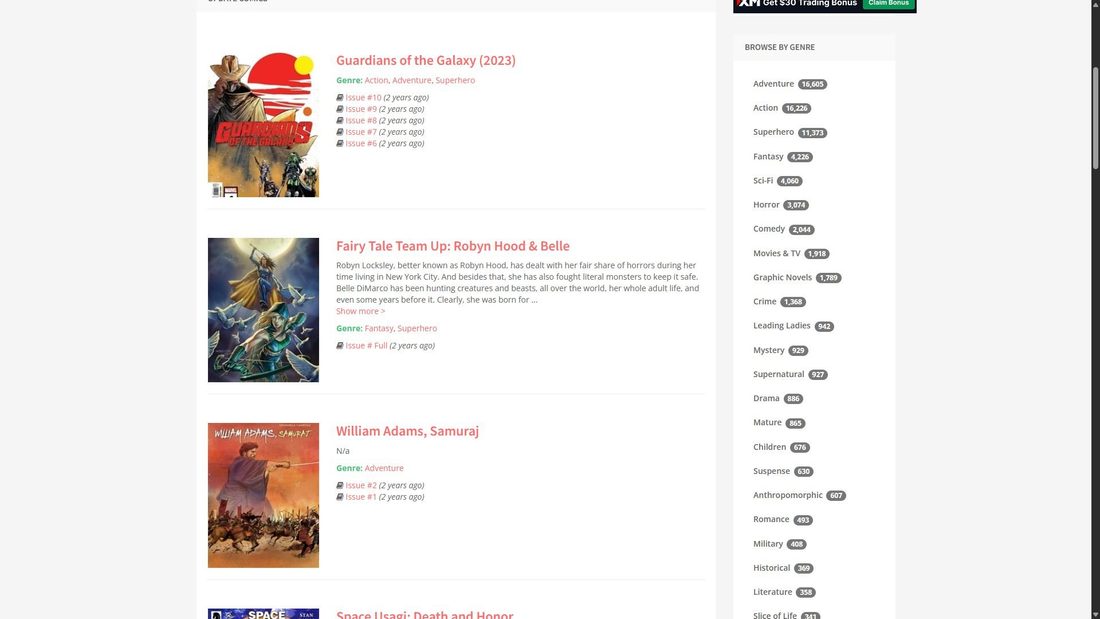 Screenshot von zipcomic.com