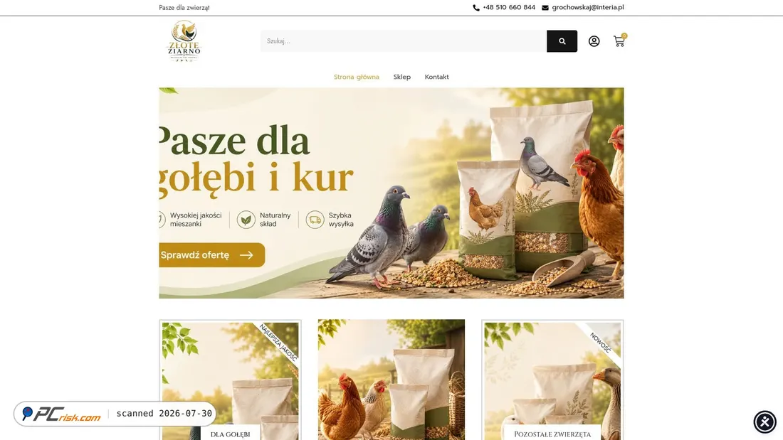 Screenshot of zloteziarno.com