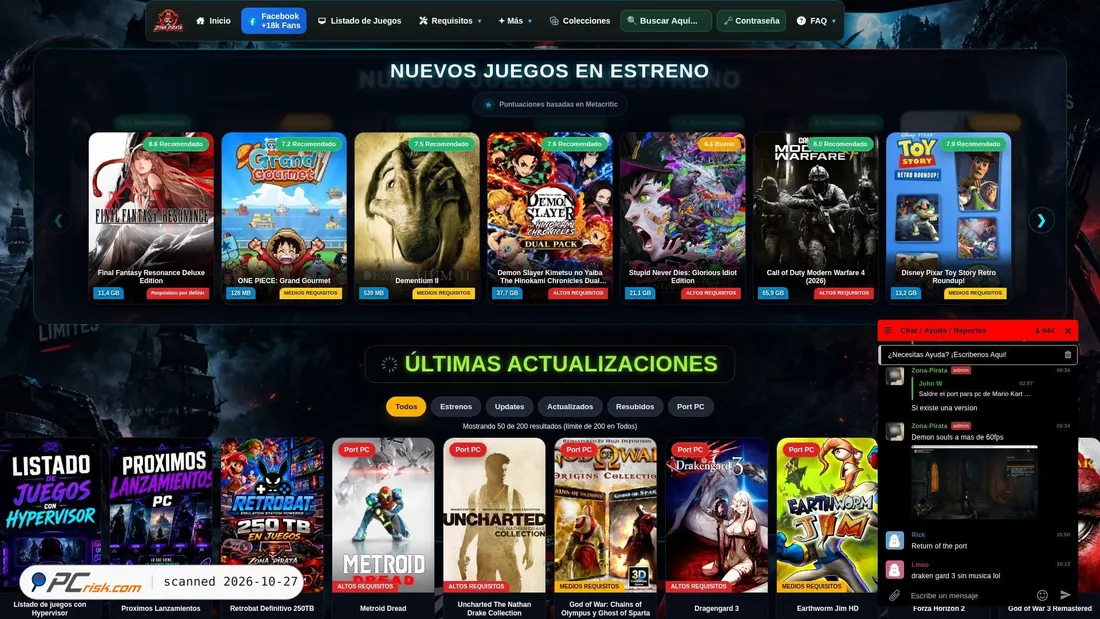 Screenshot of zona-pirata.com