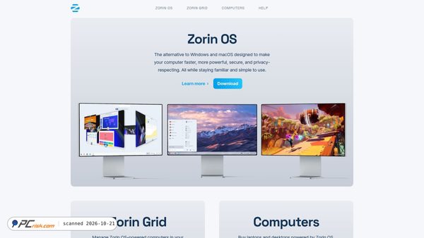 Captura de zorin.com
